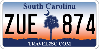 SC license plate ZUE874