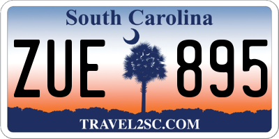 SC license plate ZUE895