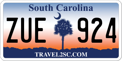 SC license plate ZUE924