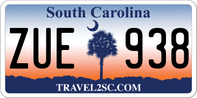 SC license plate ZUE938