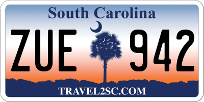 SC license plate ZUE942