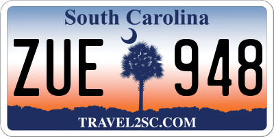 SC license plate ZUE948