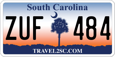 SC license plate ZUF484