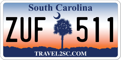 SC license plate ZUF511