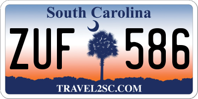 SC license plate ZUF586