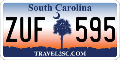 SC license plate ZUF595