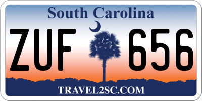 SC license plate ZUF656