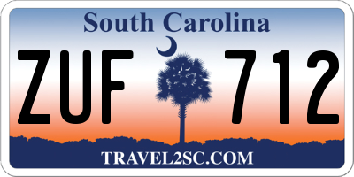 SC license plate ZUF712