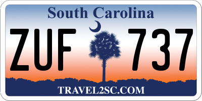 SC license plate ZUF737