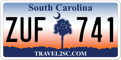 SC license plate ZUF741