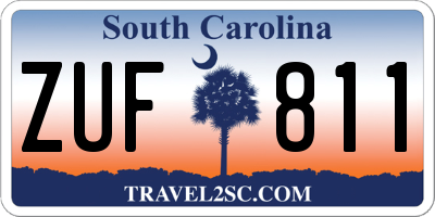 SC license plate ZUF811