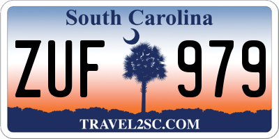 SC license plate ZUF979