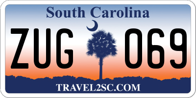 SC license plate ZUG069