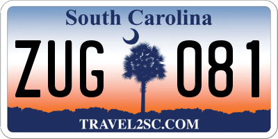 SC license plate ZUG081
