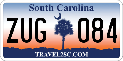 SC license plate ZUG084