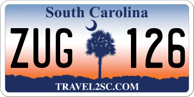 SC license plate ZUG126