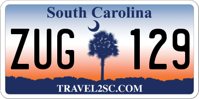 SC license plate ZUG129