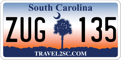 SC license plate ZUG135