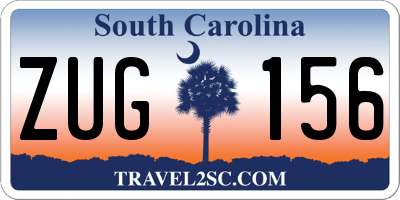 SC license plate ZUG156