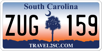 SC license plate ZUG159
