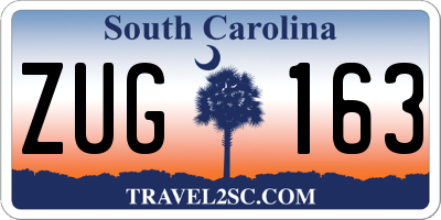 SC license plate ZUG163