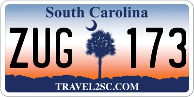 SC license plate ZUG173