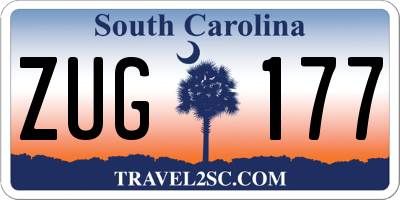 SC license plate ZUG177