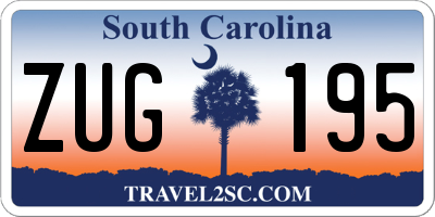 SC license plate ZUG195