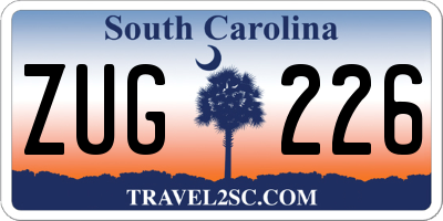 SC license plate ZUG226