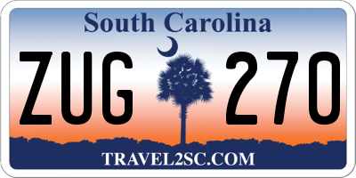 SC license plate ZUG270