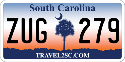 SC license plate ZUG279