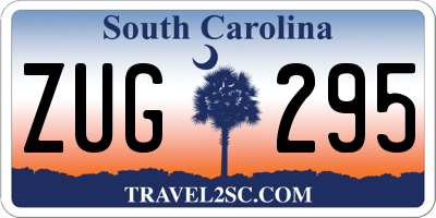 SC license plate ZUG295