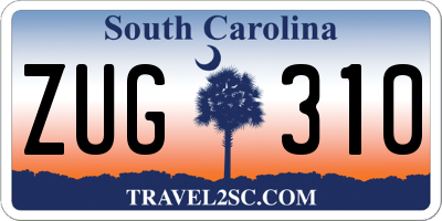 SC license plate ZUG310