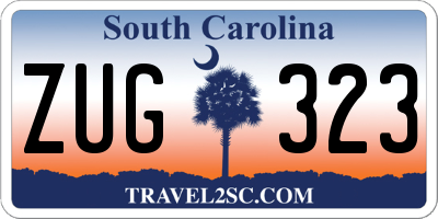 SC license plate ZUG323
