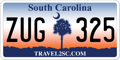 SC license plate ZUG325