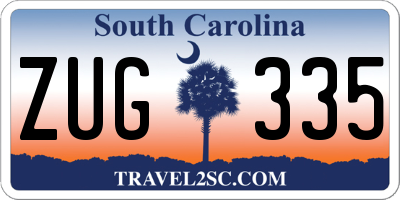 SC license plate ZUG335