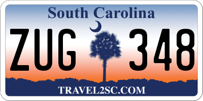 SC license plate ZUG348
