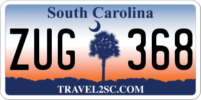 SC license plate ZUG368