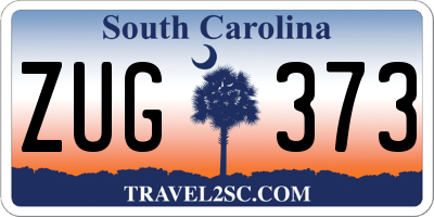 SC license plate ZUG373