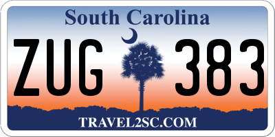 SC license plate ZUG383
