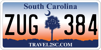 SC license plate ZUG384