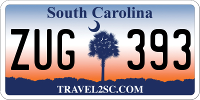 SC license plate ZUG393