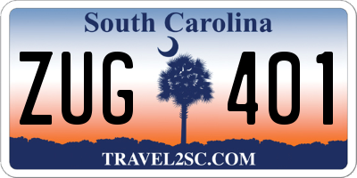 SC license plate ZUG401