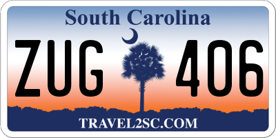 SC license plate ZUG406