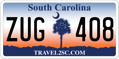 SC license plate ZUG408
