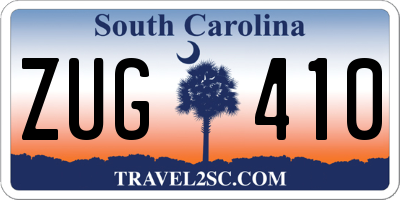 SC license plate ZUG410