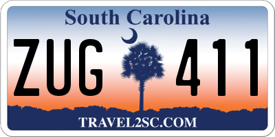 SC license plate ZUG411