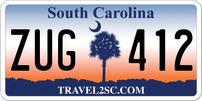 SC license plate ZUG412