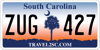 SC license plate ZUG427