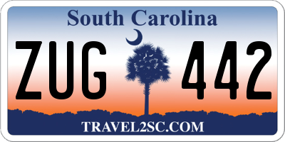 SC license plate ZUG442